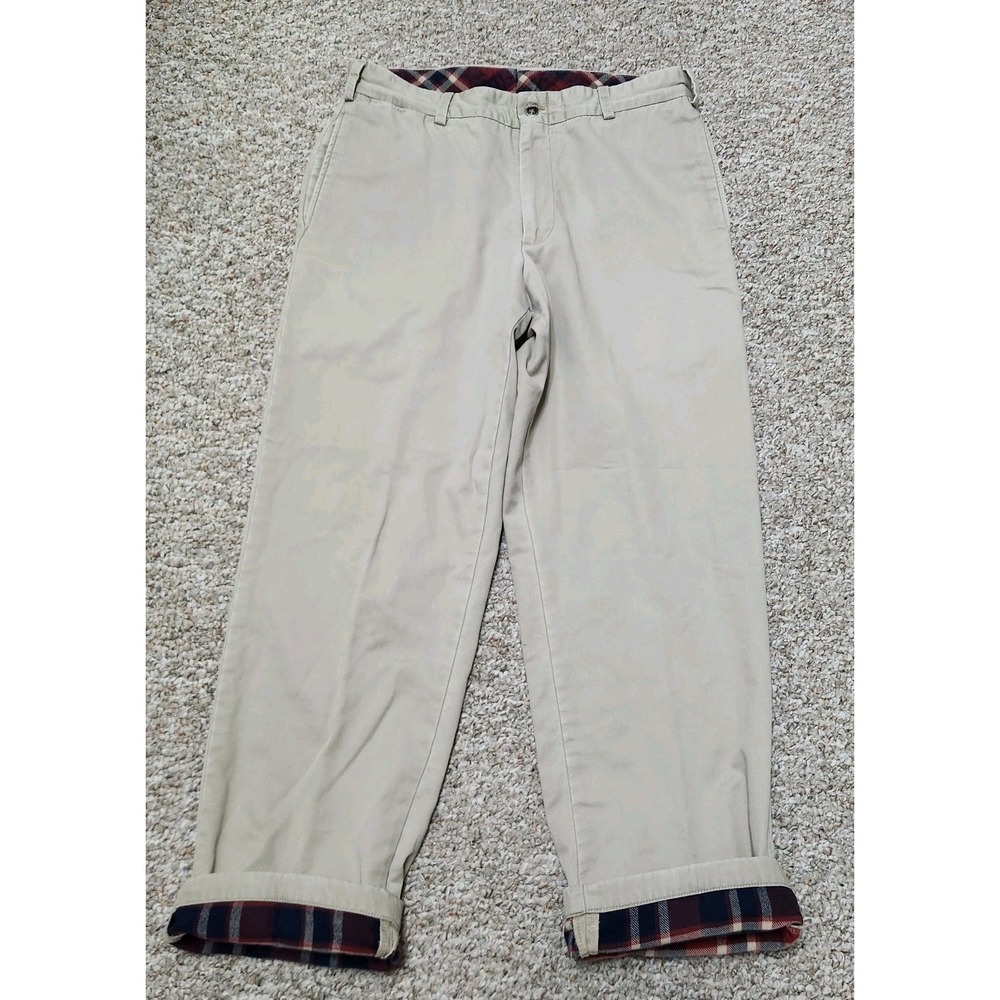 Bills Khakis 35 Flannel Lined Classic Chino USA Made 34x30 Fit M2 14513